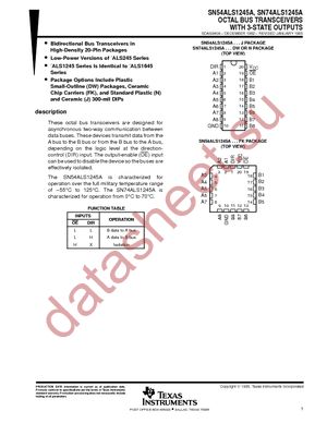 SN74ALS1245ADWR datasheet  